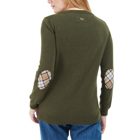 Maglia Donna Pendle Crew Knit lana e cotone Crema BARBOUR- Francavilla Moda